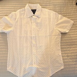 Bonobos Casual White Shirt with Black Dots